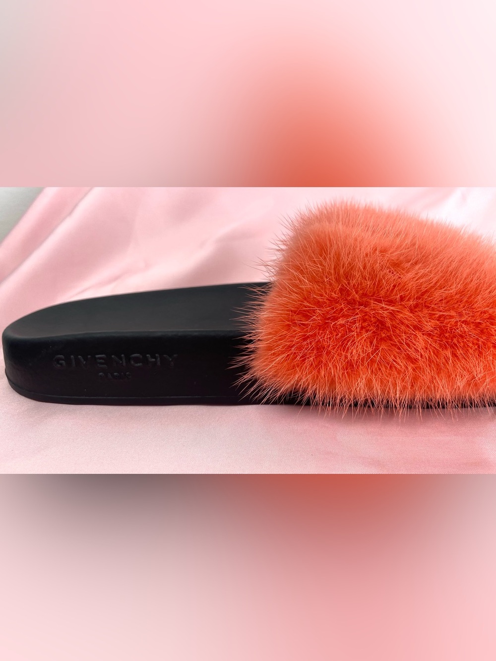 Givenchy Paris Coral Mink Fur Slides Sandals EU 40/US 9-9.5 +Box $595 MSRP - Picture 10 of 14